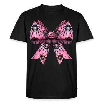 Coquette Bow Tarantula Spider Pattern Girl Mom - Men's Premium Organic T-Shirt - black - Front - Nico (187cm)
