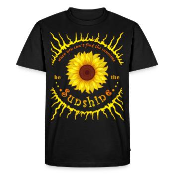 Soleil Soleil Tournesol - T-shirt Premium bio Homme - noir - Devant - Nico (187cm)