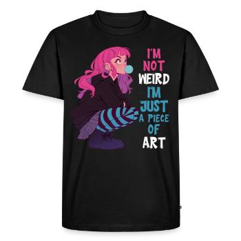Juste Pièce D’art Anime Fille Goth Kawaii Cadeau - T-shirt Premium bio Homme - noir - Devant - Nico (187cm)