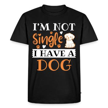 Propriétaire de chien Drôle de chien Dicton - T-shirt Premium bio Homme - noir - Devant - Nico (187cm)