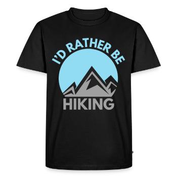 Mountains Hiking Saying Mountain Hiking - Men's Premium Organic T-Shirt - black - Front - Nico (187cm)