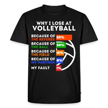 joueur de volley-ball drôle de volley-ball dicton - T-shirt Premium bio Homme - noir - Devant - Nico (187cm)