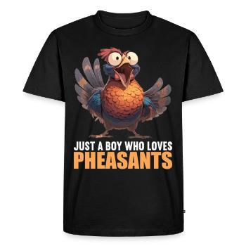 Faisans Faisan - T-shirt Premium bio Homme - noir - Devant - Nico (187cm)