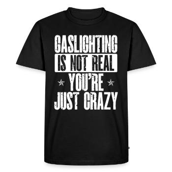 Allume-gaz - T-shirt Premium bio Homme - noir - Devant - Nico (187cm)