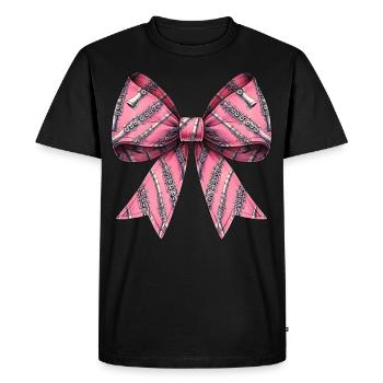 Coquette Bow Flûte Fille Motif Flûtiste Maman - T-shirt Premium bio Homme - noir - Devant - Nico (187cm)