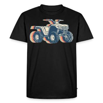 Atv Quad 4 Wheeler Rétro Line Art - T-shirt Premium bio Homme - noir - Devant - Nico (187cm)