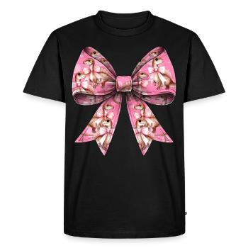 Coquette Arc Spinosaurus Motif Dinosaure - T-shirt Premium bio Homme - noir - Devant - Nico (187cm)