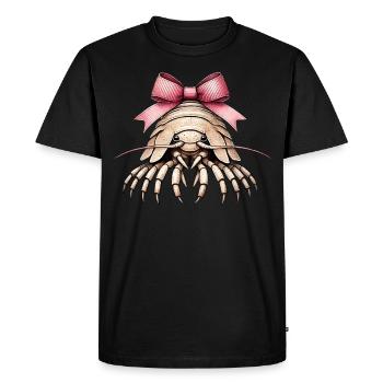 Coquette Arc Isopodes Bug Girl Maman Rose - T-shirt Premium bio Homme - noir - Devant - Nico (187cm)