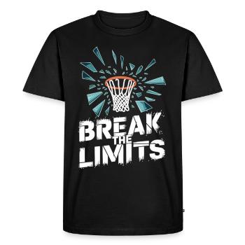 Basketball Power - Break the Limits Maillot - T-shirt Premium bio Homme - noir - Devant - Nico (187cm)