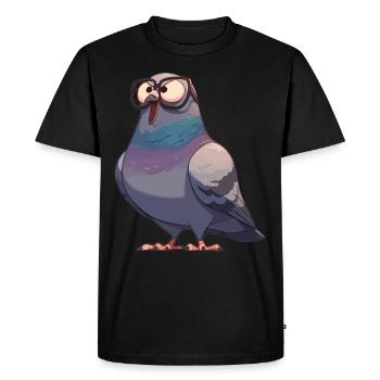 Tauben Taube - Männer Premium Bio T-Shirt - Schwarz - Vorne - Nico (187cm)