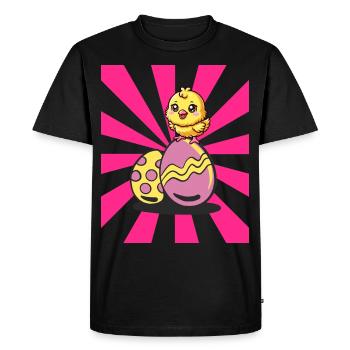 Retro Easter Chicks Easter Eggs Chicken Chickens Kids - Men's Premium Organic T-Shirt - black - Front - Nico (187cm)