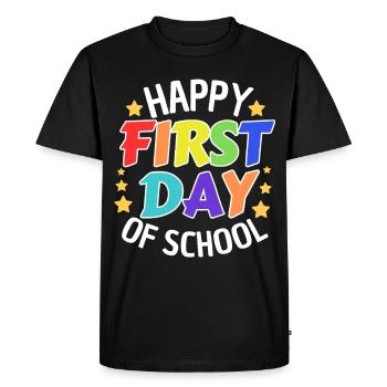 Premier jour d’école Spruch Début de l’école - T-shirt Premium bio Homme - noir - Devant - Nico (187cm)