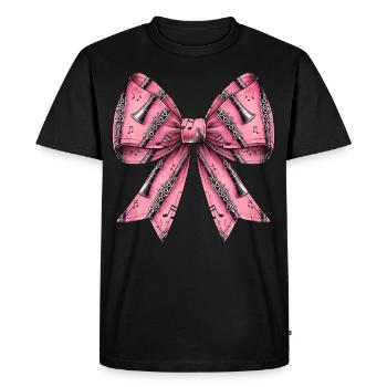 Coquette Bow Clarinette Motif Fille - T-shirt Premium bio Homme - noir - Devant - Nico (187cm)