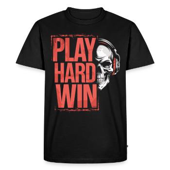 Gamer style with skull - Men's Premium Organic T-Shirt - black - Front - Nico (187cm)