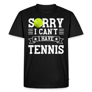 Drôle de joueur de tennis - T-shirt Premium bio Homme - noir - Devant - Nico (187cm)