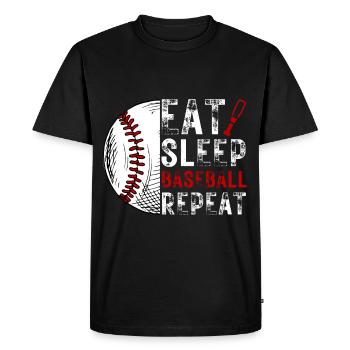 Drôle de baseball disant équipe de baseball - T-shirt Premium bio Homme - noir - Devant - Nico (187cm)