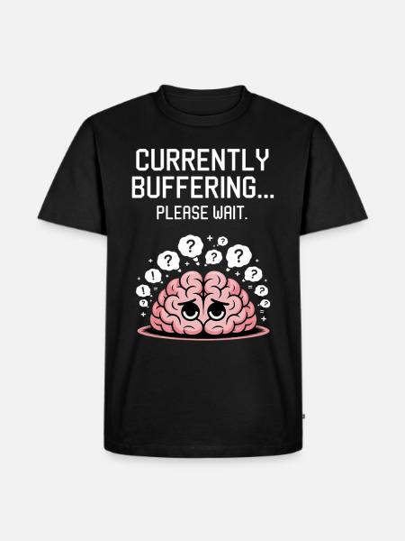 Funny Brain Thinking Saying - Men's Premium Organic T-Shirt - black