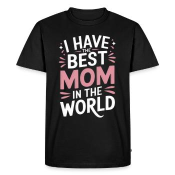 Mother's Day Mom Dear Mom Mom Saying - Men's Premium Organic T-Shirt - black - Front - Nico (187cm)