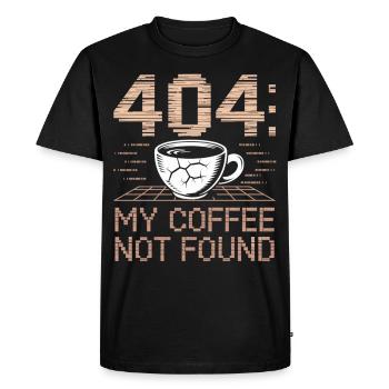 Coffee Shirt 404 Error Code - Men's Premium Organic T-Shirt - black - Front - Nico (187cm)