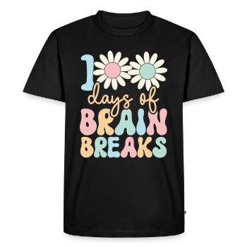 Psychologue scolaire Psychologie scolaire - T-shirt Premium bio Homme - noir - Devant - Nico (187cm)