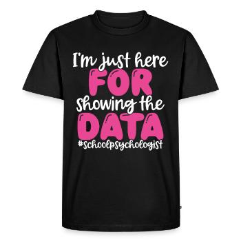 Psychologue scolaire Psychologie scolaire - T-shirt Premium bio Homme - noir - Devant - Nico (187cm)