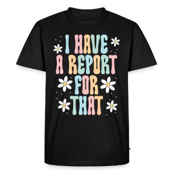 Psychologue scolaire Psychologie scolaire - T-shirt Premium bio Homme - noir - Devant - Nico (187cm)