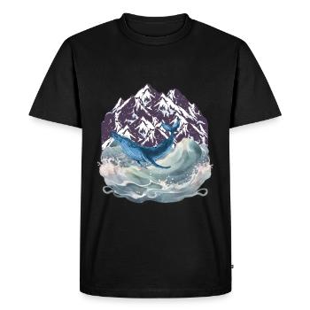 Animaux marins Poissons Poisson Mer Sous-marin - T-shirt Premium bio Homme - noir - Devant - Nico (187cm)