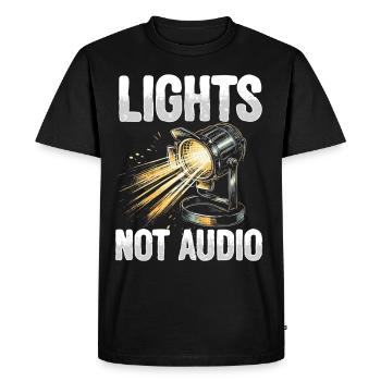 Technicien d'éclairage Technicien d'éclairage Technologie de l'éclairage - T-shirt Premium bio Homme - noir - Devant - Nico (187cm)