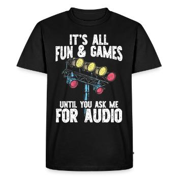 Lighting technician Lighting technician Lighting technology - Men's Premium Organic T-Shirt - black - Front - Nico (187cm)