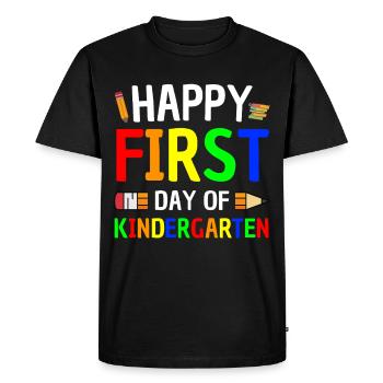 Premier jour de la maternelle - T-shirt Premium bio Homme - noir - Devant - Nico (187cm)