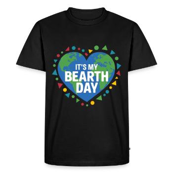 Environmental Protection Birthday Saying - Men's Premium Organic T-Shirt - black - Front - Nico (187cm)