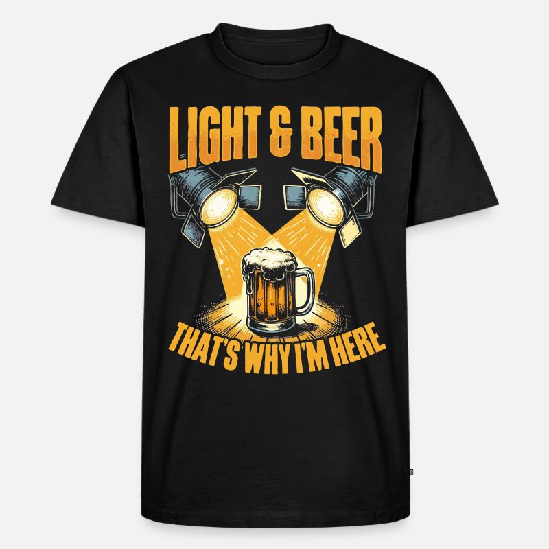 Lichttechniker Beleuchtungstechniker Lichttechnik - Männer Premium Bio T-Shirt - Schwarz
