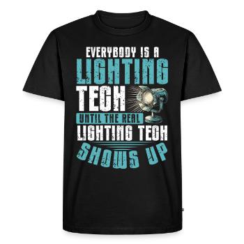 Lighting technician Lighting technician Lighting technology - Men's Premium Organic T-Shirt - black - Front - Nico (187cm)