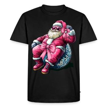 Noeud Coquet Père Noël - T-shirt Premium bio Homme - noir - Devant - Nico (187cm)