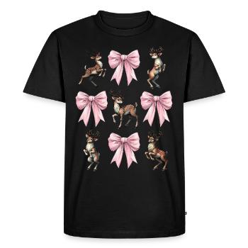 Coquette Noël Noeud Noël - T-shirt Premium bio Homme - noir - Devant - Nico (187cm)
