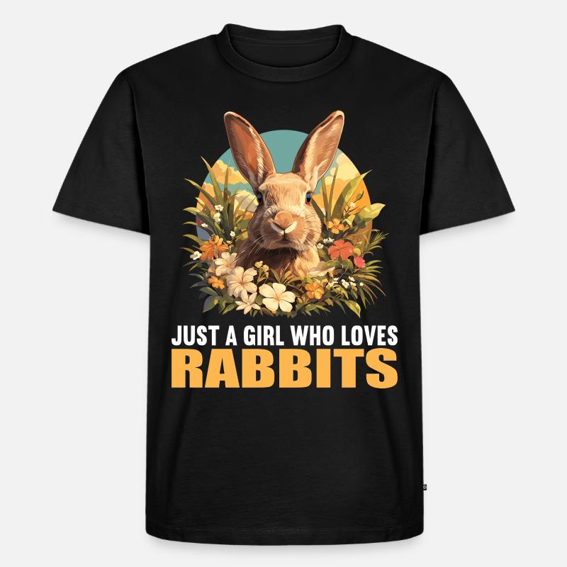 Hasen Hase - Männer Premium Bio T-Shirt - Schwarz