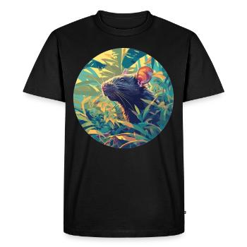 Rat Rat - T-shirt Premium bio Homme - noir - Devant - Nico (187cm)