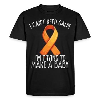 Infertility awareness IVF fertilization - Men's Premium Organic T-Shirt - black - Front - Nico (187cm)