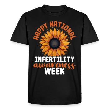 Awareness of Infertility IVF Fertilization - Men's Premium Organic T-Shirt - black - Front - Nico (187cm)