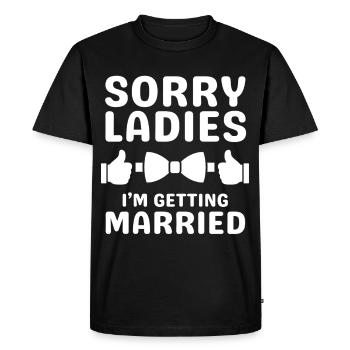 Funny Bachelor Party Saying Men's Design - Men's Premium Organic T-Shirt - black - Front - Nico (187cm)