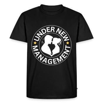 Under new management Wedding Design - Men's Premium Organic T-Shirt - black - Front - Nico (187cm)