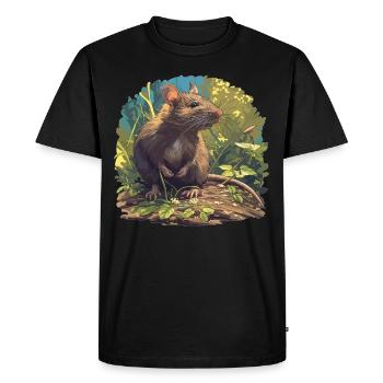 Rat Rat - T-shirt Premium bio Homme - noir - Devant - Nico (187cm)
