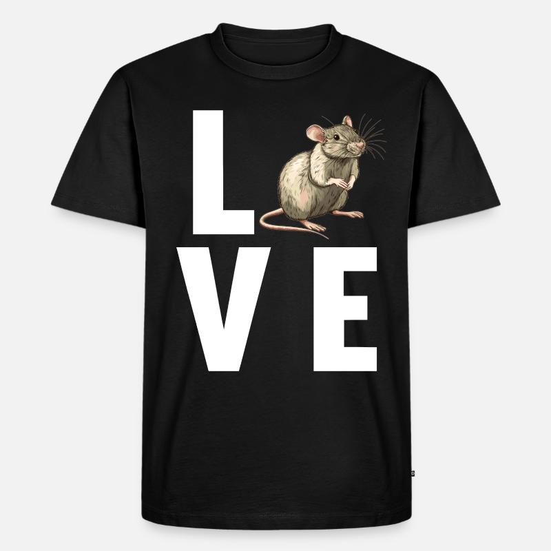 Ratten Ratte - Männer Premium Bio T-Shirt - Schwarz