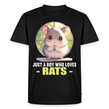 Rat Rat - T-shirt Premium bio Homme - noir - Devant - Nico (187cm)