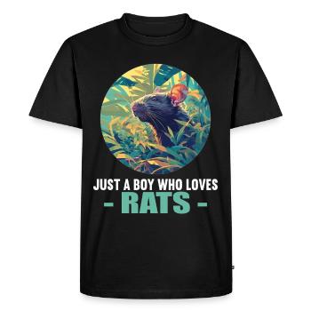 Rat Rat - T-shirt Premium bio Homme - noir - Devant - Nico (187cm)