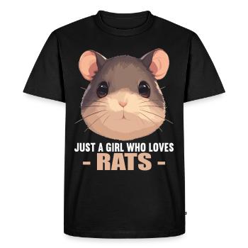 Rat Rat - T-shirt Premium bio Homme - noir - Devant - Nico (187cm)