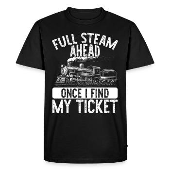 train driver train lover station - Men's Premium Organic T-Shirt - black - Front - Nico (187cm)