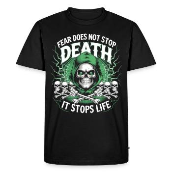Grim Reaper - Aucune peur de la mort - T-shirt Premium bio Homme - noir - Devant - Nico (187cm)