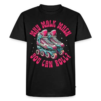 Patins à roues alignées Rollers Patins à roues alignées - T-shirt Premium bio Homme - noir - Devant - Nico (187cm)