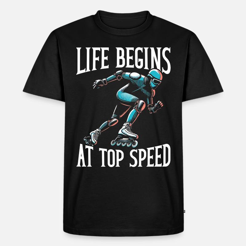 Inline Skating Rollerblading Inline Skates - Männer Premium Bio T-Shirt - Schwarz